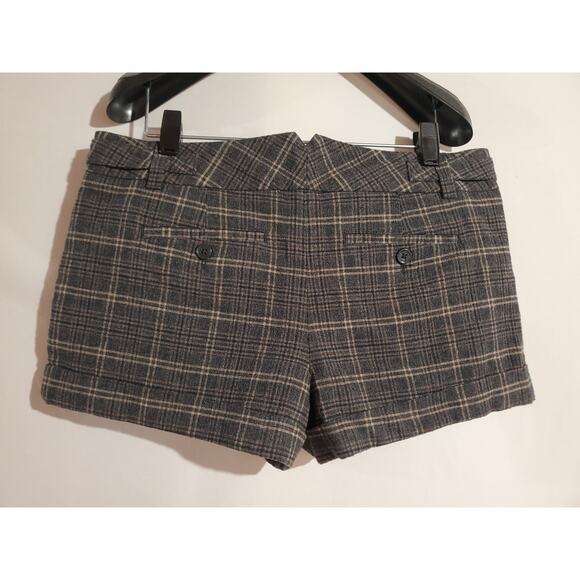 Express Wool Blend Plaid Pleated Mini Shorts Size 8 Newsboy Academia Preppy Y2K - Picture 2 of 10